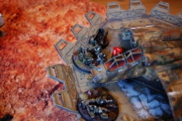 The Wave Serpent opens up on the heavy weapon teams but only manage to down one of the loaders thanks to the teams being in cover.